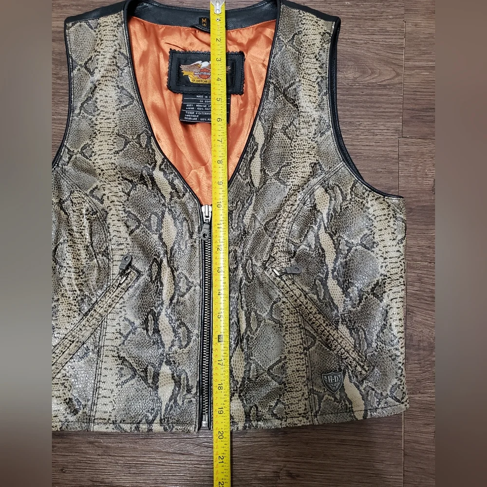 Womens Harley Davidson Leather Vest - Picture 9 of 13